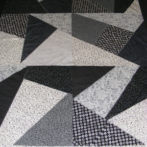Crazy patchwork  takaró fekete-fehér - otthon & életmód - lakástextil - ágytakaró - Meska.hu