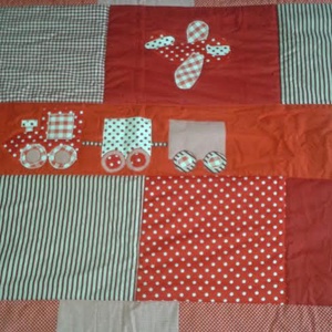 patchwork takaró, falvédő járművekkel, traktor, repülő - otthon & életmód - lakástextil - ágytakaró - Meska.hu