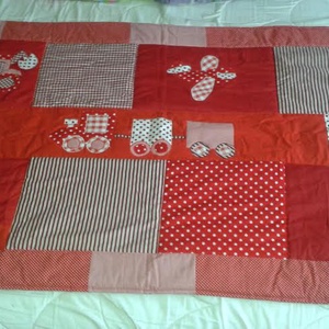 patchwork takaró, falvédő járművekkel, traktor, repülő - otthon & életmód - lakástextil - ágytakaró - Meska.hu