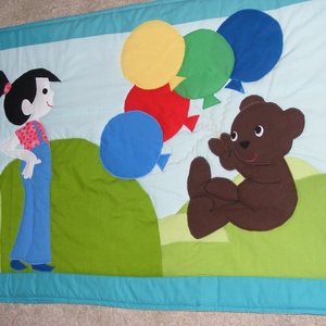 Patchwork falvédő Annipanni és Boribon, Bogyó és Babóca  -  - Meska.hu