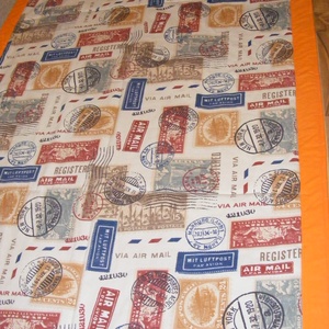 feliratos, bélyegmintás patchwork takaró kamaszoknak. - otthon & életmód - lakástextil - ágytakaró - Meska.hu