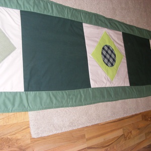 Zöld patchwork falvédő - otthon & életmód - lakástextil - Meska.hu