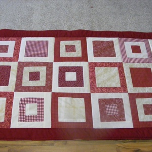 Patchwork falvédő, takaró bordó-drapp - otthon & életmód - lakástextil - falvédő - Meska.hu