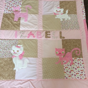 Cicás patchwork takaró, sok cica, Otthon & Életmód, Ágytakaró, Lakástextil, Varrás, MESKA