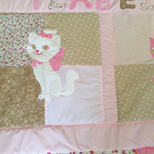 Cicás patchwork takaró, sok cica - otthon & életmód - lakástextil - ágytakaró - Meska.hu