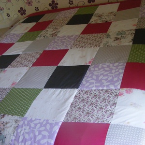 Country stílusú patchwork  ágytakaró - otthon & életmód - lakástextil - ágytakaró - Meska.hu