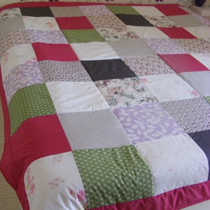 Country stílusú patchwork  ágytakaró - otthon & életmód - lakástextil - ágytakaró - Meska.hu
