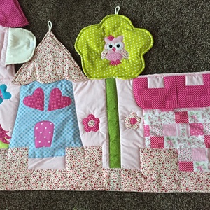 Palotás patchwork falvédő - otthon & életmód - babaszoba, gyerekszoba - falvédő gyerekszobába - Meska.hu
