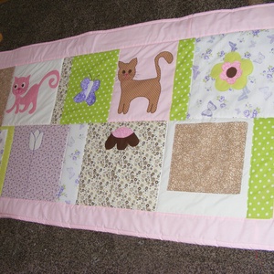 Cicás patchwork takaró, sok cica - otthon & életmód - Meska.hu