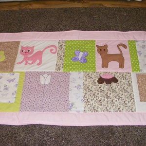 Cicás patchwork takaró, sok cica - otthon & életmód - Meska.hu