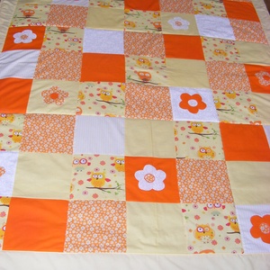 patchwork  takaró, bagolymintás, falvédőnek is megfelel, Otthon & Életmód, Lakástextil, Ágytakaró, Varrás, Patchwork, foltvarrás, MESKA