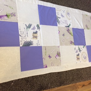 Patchwork falvédő levendula mintával - otthon & életmód - babaszoba, gyerekszoba - falvédő gyerekszobába - Meska.hu
