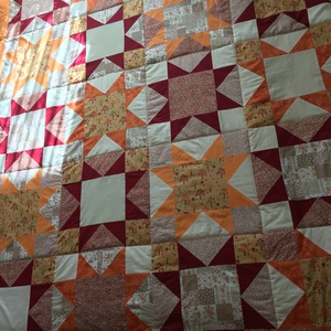 Narancssárga-barna csillagmintás patchwork ágytakaró, takaró - otthon & lakás - lakástextil - ágytakaró - Meska.hu Narancssárga-barna csillagmintás patchwork ágytakaró, takaró - otthon & lakás - lakástextil - ágytakaró - Meska.hu