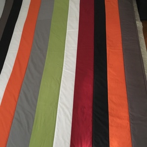 Patchwork takaró, szürke-zöld-narancs színekből, Otthon & Lakás, Lakástextil, Felnőtt takaró, pléd, Patchwork, foltvarrás, Meska