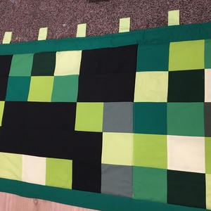 Minecraft Creeper patchwork falvédő, takaró - otthon & életmód - babaszoba, gyerekszoba - falvédő gyerekszobába - Meska.hu