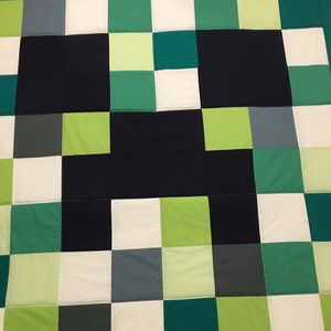 Minecraft patchwork takaró - otthon & életmód - lakástextil - ágytakaró - Meska.hu