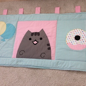 Pusheen cat patchwork ,falvédő, takaró - otthon & lakás - lakástextil - Meska.hu