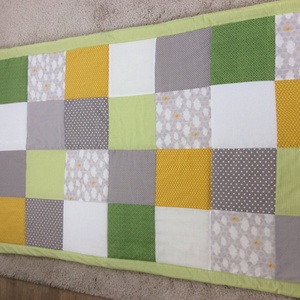 patchwork takaró falvédő fiúknak kockákból felhős mintával - otthon & életmód - lakástextil - Meska.hu