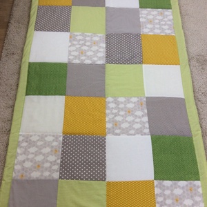 patchwork takaró falvédő fiúknak kockákból felhős mintával, Otthon & Életmód, Falvédő gyerekszobába, Lakástextil, Varrás, MESKA