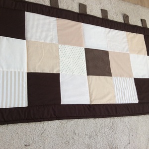 Patchwork falvédő barna-drapp - otthon & életmód - lakástextil - falvédő - Meska.hu