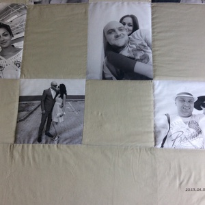 Fényképes patchwork takaró, szürke, - otthon & életmód - lakástextil - ágytakaró - Meska.hu