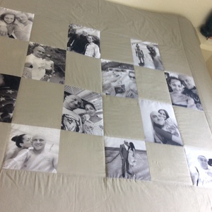 Fényképes patchwork takaró, szürke, - otthon & életmód - lakástextil - ágytakaró - Meska.hu