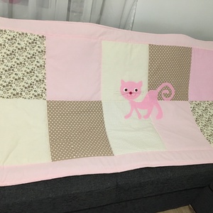 Cicás patchwork takaró+ falvédő szettben - otthon & életmód - babaszoba, gyerekszoba - szett kiságyba - Meska.hu