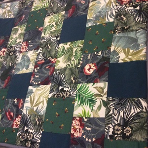 Bútorvászon virágmintás patchwork takaró, falvédő - otthon & életmód - lakástextil - falvédő - Meska.hu