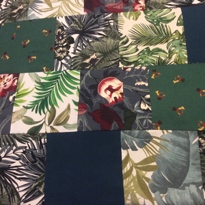 Bútorvászon virágmintás patchwork takaró, falvédő - otthon & életmód - lakástextil - falvédő - Meska.hu