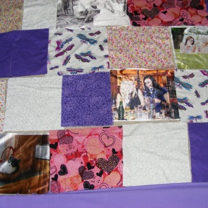 Fényképes crazy patchwork takaró barna - otthon & életmód - lakástextil - felnőtt takaró, pléd - Meska.hu