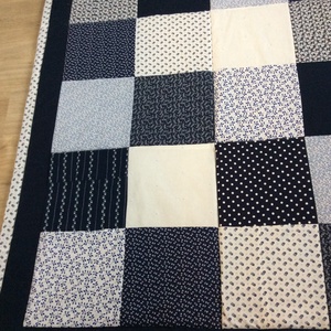 patchwork takaró,kék virágos,  - otthon & életmód - lakástextil - ágytakaró - Meska.hu