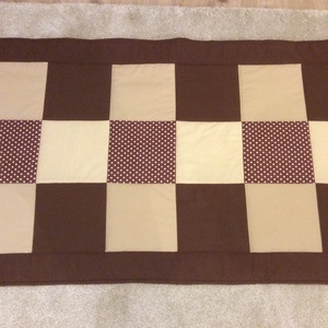 Patchwork falvédő barna-drapp - otthon & életmód - lakástextil - falvédő - Meska.hu