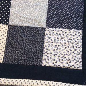 patchwork takaró,kék virágos,  - otthon & életmód - lakástextil - ágytakaró - Meska.hu