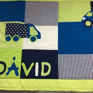 patchwork takaró járművekkel - otthon & életmód - lakástextil - ágytakaró - Meska.hu
