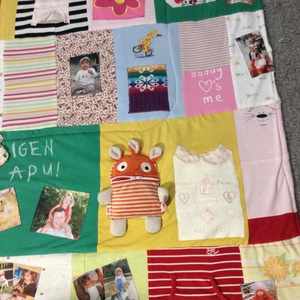 Patchwork takaró egyedi pólókból, baby body-ból, rugikból - otthon & életmód - lakástextil - Meska.hu