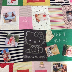 Patchwork takaró egyedi pólókból, baby body-ból, rugikból - otthon & életmód - lakástextil - Meska.hu
