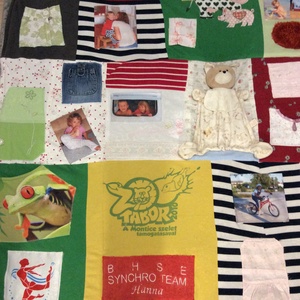 Patchwork takaró egyedi pólókból, baby body-ból, rugikból - otthon & életmód - lakástextil - Meska.hu