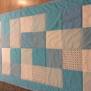 patchwork türkiz tengerész falvédő - otthon & életmód - lakástextil - párna & párnahuzat - Meska.hu