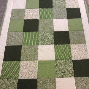 Zöld patchwork takaró  - Meska.hu