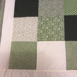 Zöld patchwork takaró  - otthon & életmód - lakástextil - ágytakaró - Meska.hu