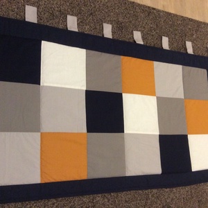 Patchwork falvédő, takaró okker-szürke-bézs - otthon & életmód - lakástextil - falvédő - Meska.hu