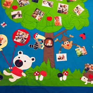 Fényképes családfa patchwork takaró,  - otthon & életmód - lakástextil - ágytakaró - Meska.hu