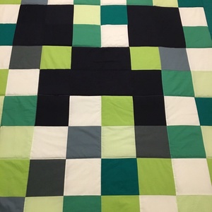 patchwork takaró, falvédő Minecraft színekkel  - otthon & lakás - lakástextil - ágytakaró - Meska.hu