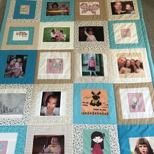 Crazy Patchwork fényképes takaró, falvédő saját pólókból - otthon & életmód - lakástextil - ágytakaró - Meska.hu