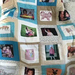 Crazy Patchwork fényképes takaró, falvédő saját pólókból - otthon & életmód - lakástextil - ágytakaró - Meska.hu