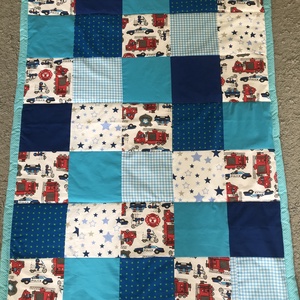 patchwork takaró járműves mintás - Meska.hu