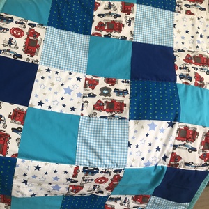 patchwork takaró járműves mintás - otthon & életmód - lakástextil - ágytakaró - Meska.hu