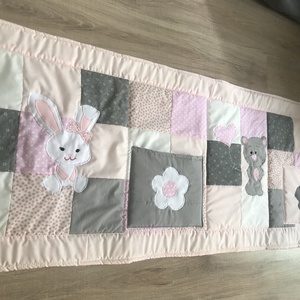 patchwork falvédő nyuszi és maci mintás, Otthon & Életmód, Lakástextil, Ágytakaró, Varrás, Patchwork, foltvarrás, MESKA