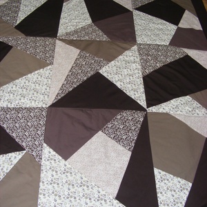 Crazy patchwork  takaró fekete-fehér, Otthon & Életmód, Lakástextil, Ágytakaró, Patchwork, foltvarrás, MESKA