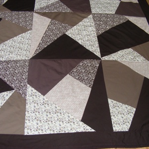 Crazy patchwork  takaró fekete-fehér - otthon & életmód - lakástextil - ágytakaró - Meska.hu